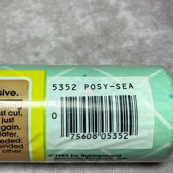 Rubbermaid Shelf Liner Adhesive #5352 Posy-Sea Floral Pattern 1983 NOS - Picture 4 of 9